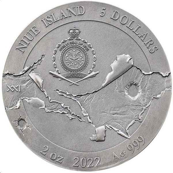 Монета &laquo;Азовсталь&raquo; Warrior of Azovstal 2 oz Antique Finish Silver Coin 5$ Niue 2022 1754948703 фото