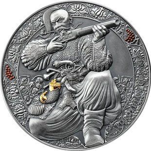 Срібна монета "Запорізький козак" 93.3 г 2021 2013950874 фото
